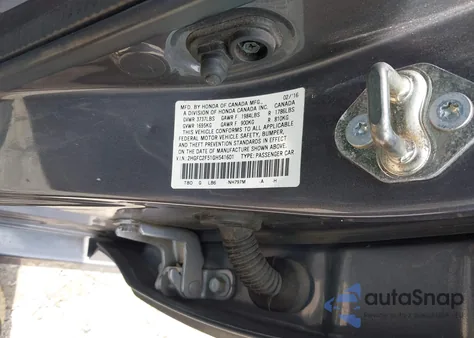 2016 Honda Civic Lx from USA, damaged, VIN 2HGFC2F51GH541601